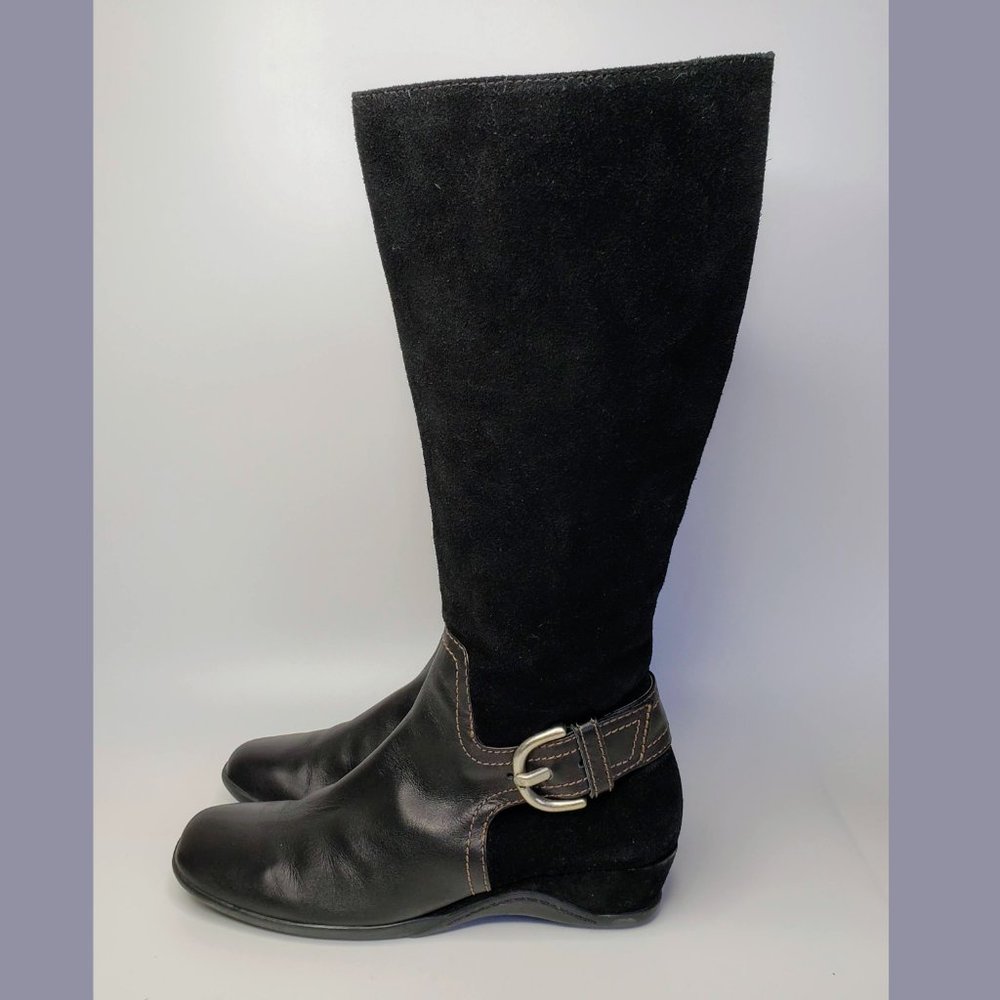 Antonio Melani Suede Leather Zip Up Boots 8.5